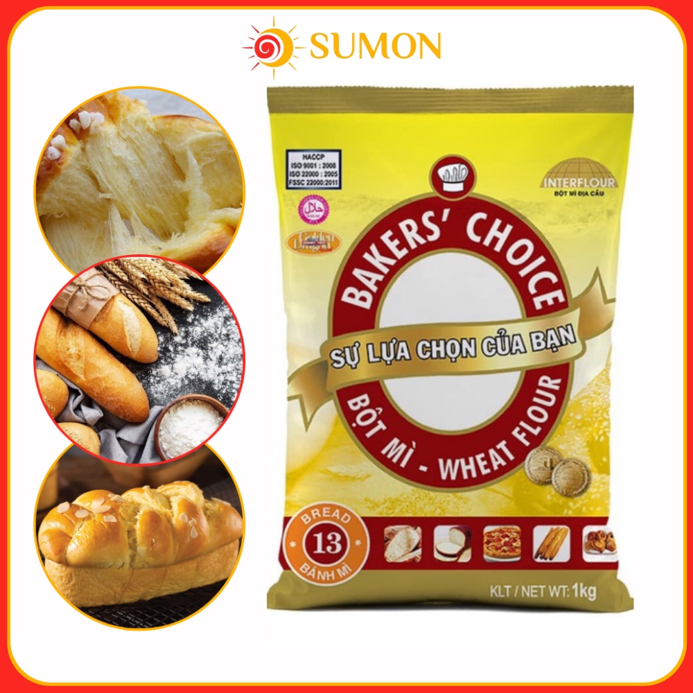 Bột mì Baker Choice số 13 SUMON bột mì số 13 bakers choice dùng làm nguyên liệu bánh mì, pizza...hàng chính hãng MS_55