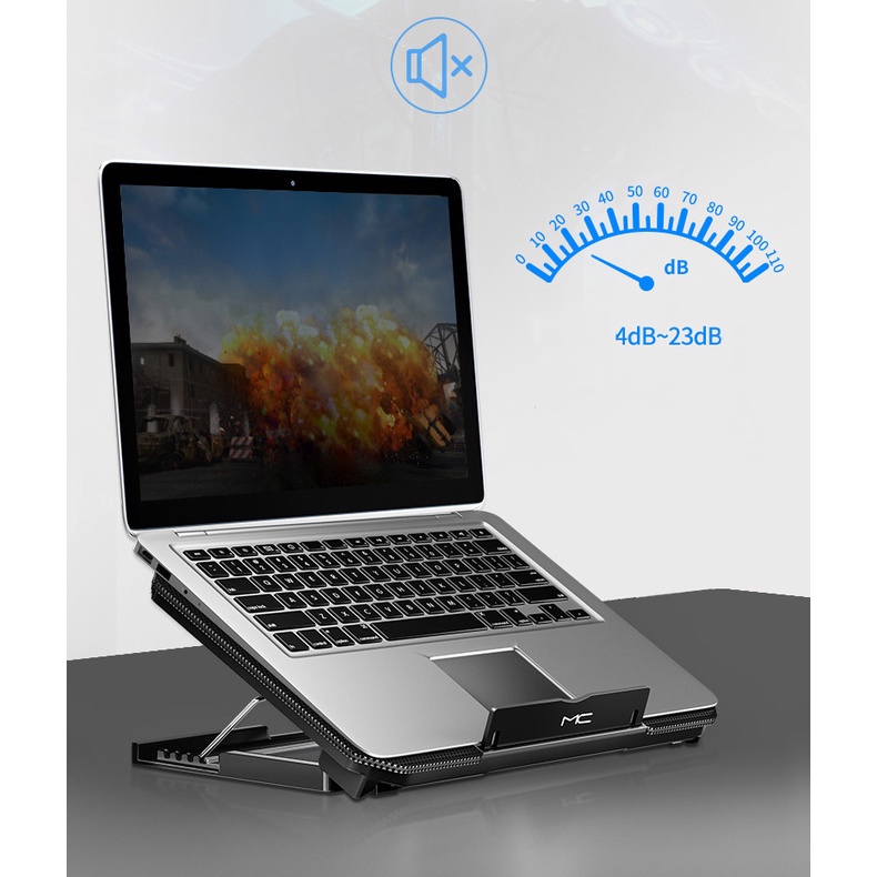 Đế tản nhiệt cho laptop 17inch có núm chỉnh tốc độ Hàng Thật Giá Thật