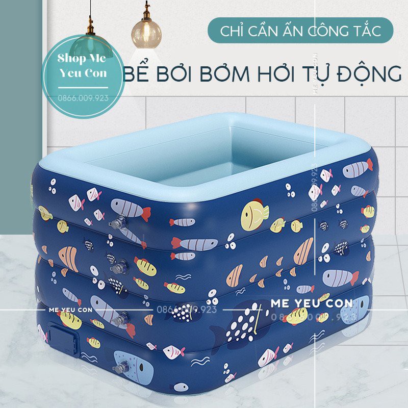 Bể Bơi Cho Bé, Bể Bơi Phao Tự Động Bơm Hơi, Bể Bơi Mẫu Mới, Bể Bơi Thành Cao, Bể Bơi Size To 140x180CM ❤️❤️SIÊU HOT❤️❤️