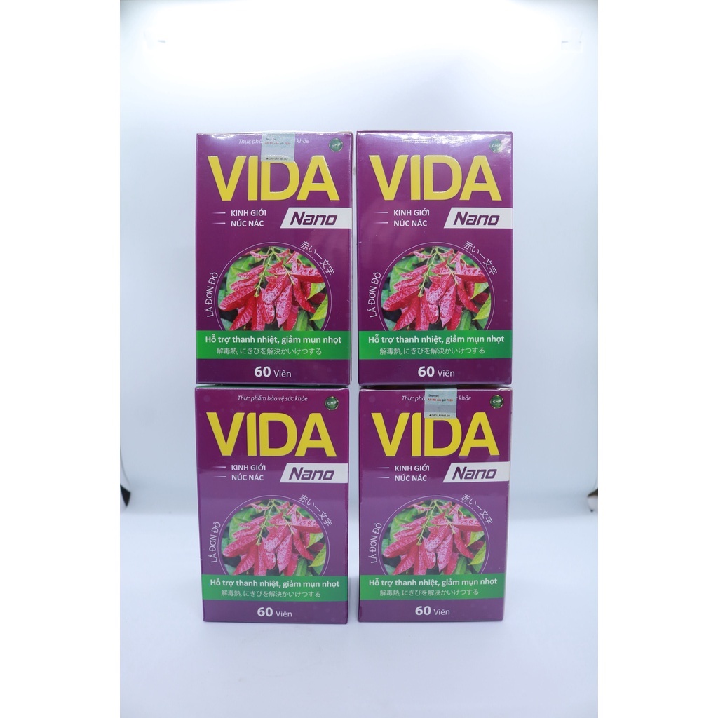 Combo 3 Vida Nano Tặng 1 Vida Nano Ngăn Ngừa Rôm Xẩy, Mụn Nhọt, Nóng Trong - Vida Pharma