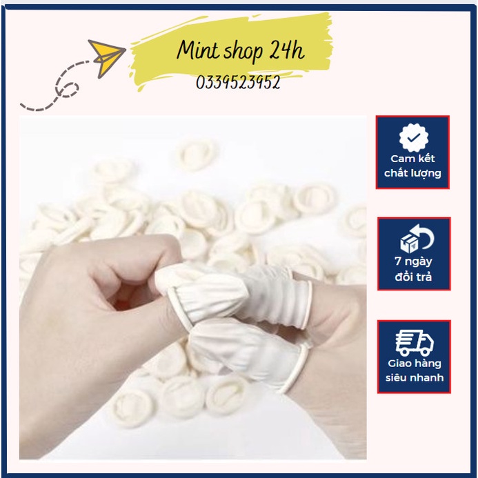 Găng tay ngón làm móng, bao tay cao su xỏ ngón