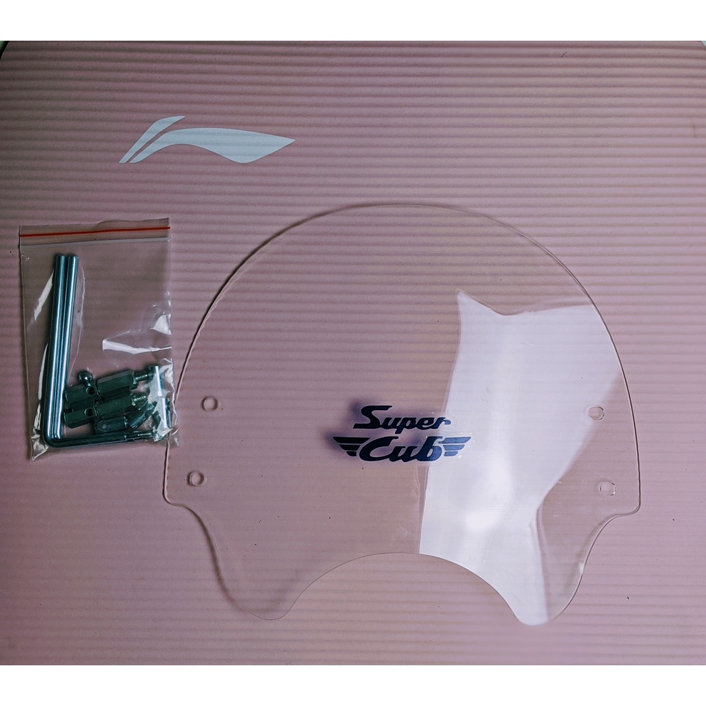 #8 Kính chắn gió xe cub đèn tròn Asahi