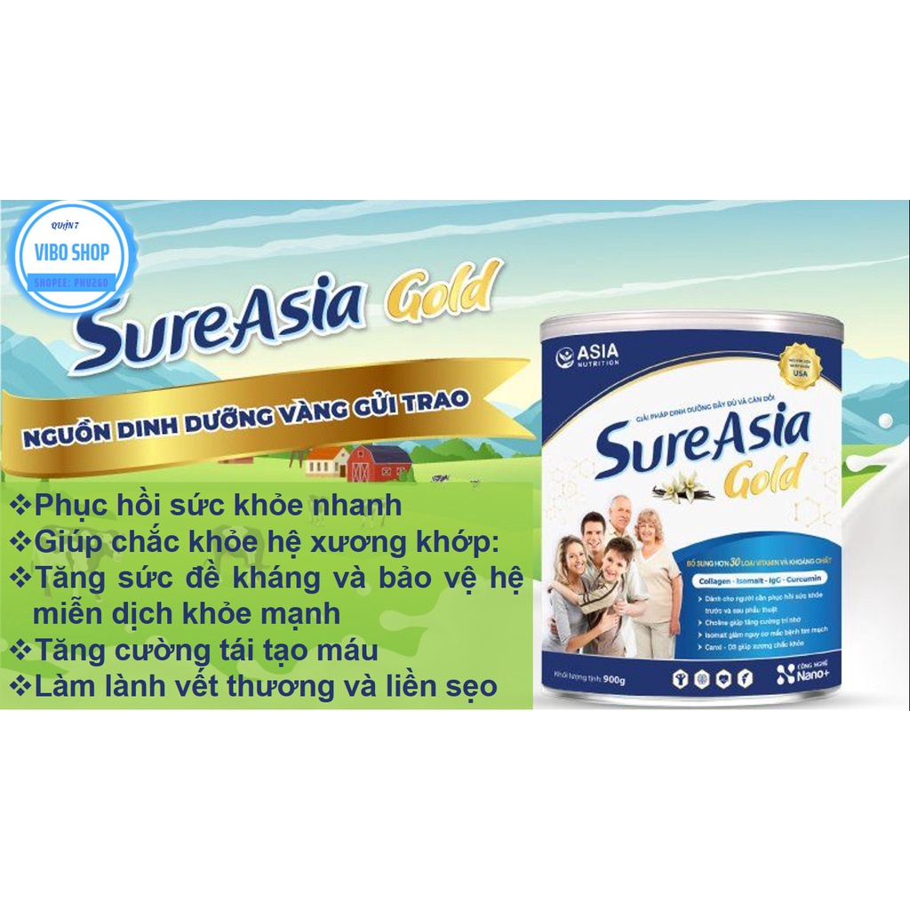 Sữa Ensure Gold Sure Asia Cung Cấp Dinh Dưỡng và Phục Hồi - Lon 900g