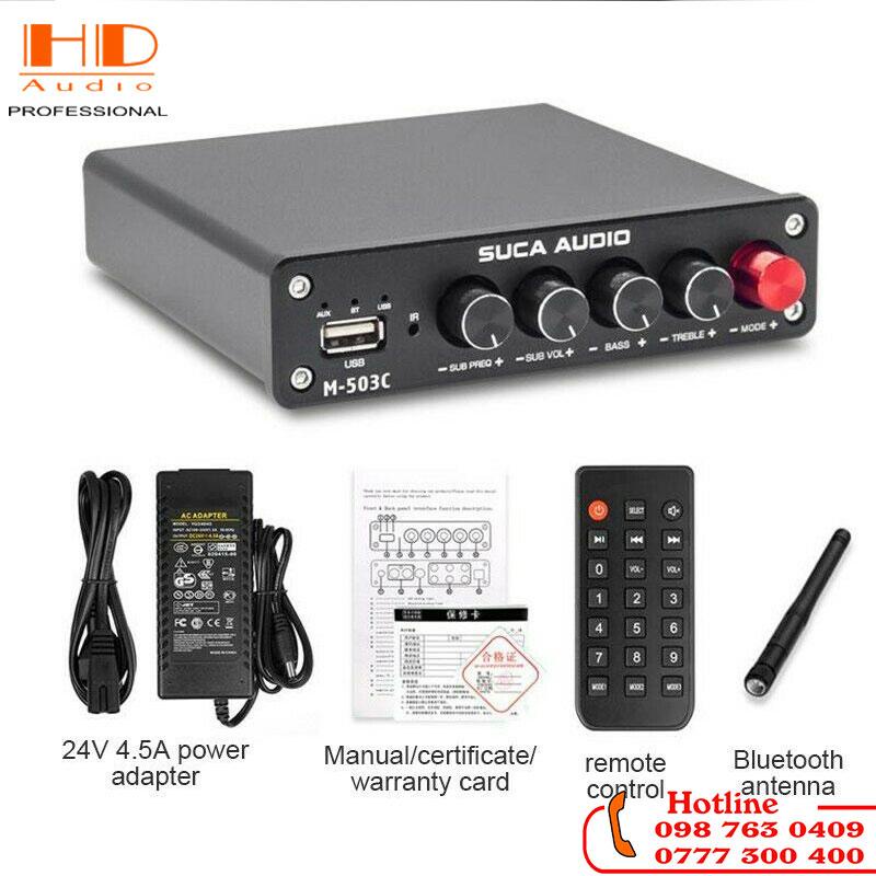 Amply Suca-audio M-503C 50W×2+100W Bluetooth 5.0 - Hỗ Trợ Đọc USB