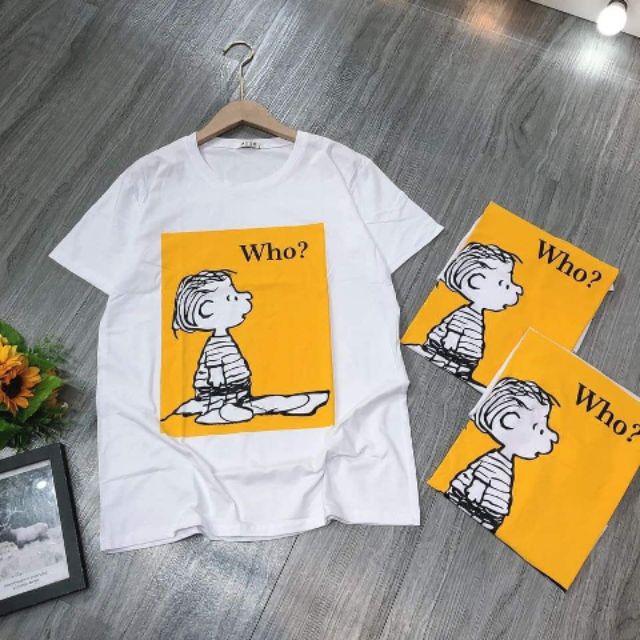 [ Sale Sốc _Hàng tag mác xịn] Áo phông who? nữ giấu quần , chất cotton 100%