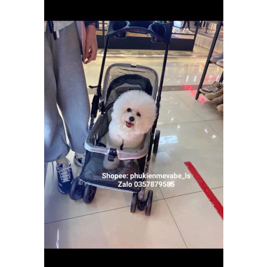Xe đẩy thú cưng Bello size S gấp gọn cho thú dưới 10kg