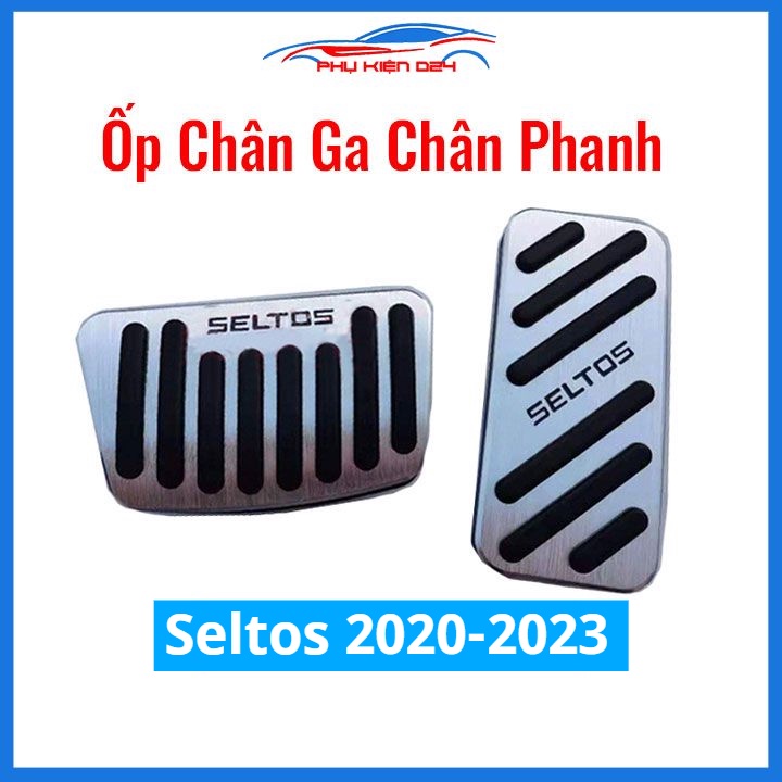 Ốp bọc chân ga chân phanh dành cho xe Seltos 2020-2021-2022-2023