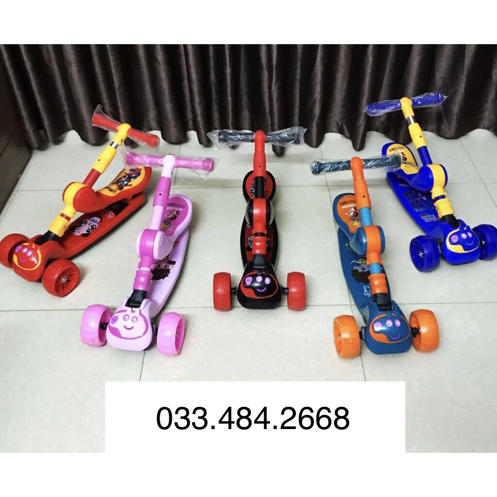 [HÀNG NHẬP KHẨU] Xe Trượt Scooter Cao Cấp, Xe Chòi Chân Cho Bé 3 In 1 - Giúp Bé Vận Động Thoả Thích🌸FREESHIP🌸