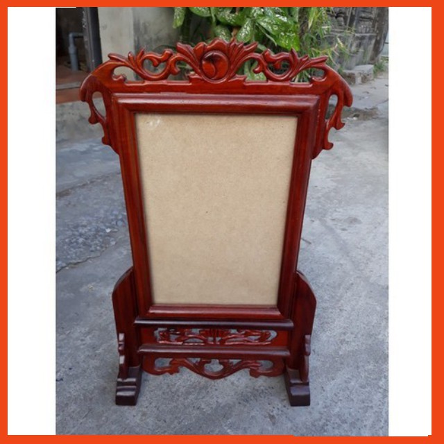 HÀNG THỦ CÔNG Khung ảnh thờ gỗ hương-Khung ảnh thờ đơn hoa là tây giá gốc