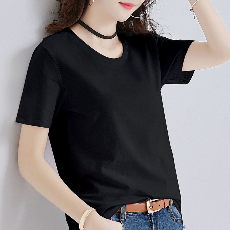 áo  nữ cổ tim cổ tròn xinh xắn màu trắng, đen