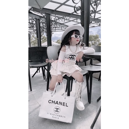 Chân váy da bèo tầng cho bé gái