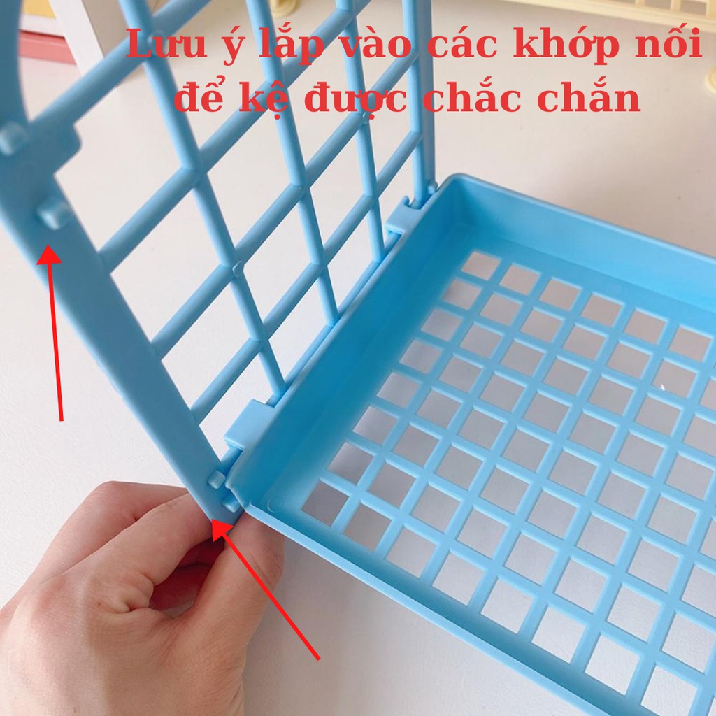 Kệ Nhựa Mini 2 Tầng Mini Đựng Đồ Đa Năng Siêu Xinh, Kệ Đựng Đồ Hàn Quốc Dễ Thương - BEYOU