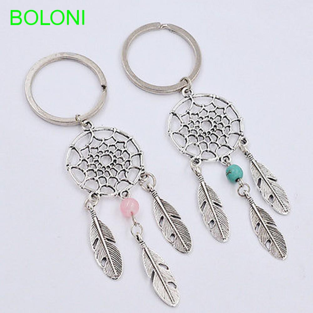 Móc khoá hình dreamcatcher lông vũ phong cách cho nữ