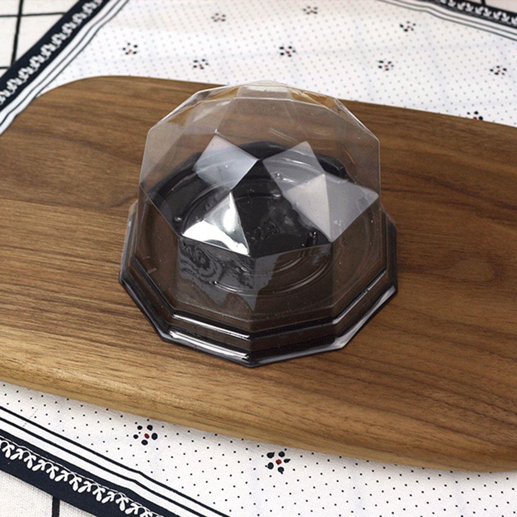 Set 100 Hộp Đựng Bánh Trung Thu Trong Suốt Có Nắp Vòm Giá Đỡ