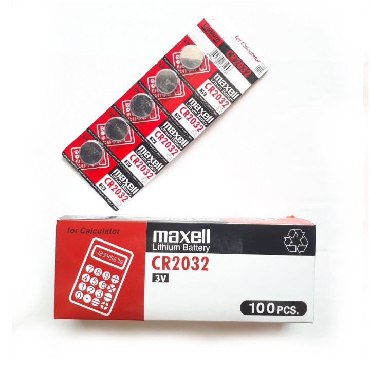 Pin CMOS Maxell CR2032 Lithium 3V ( 1 vỉ 5 viên)