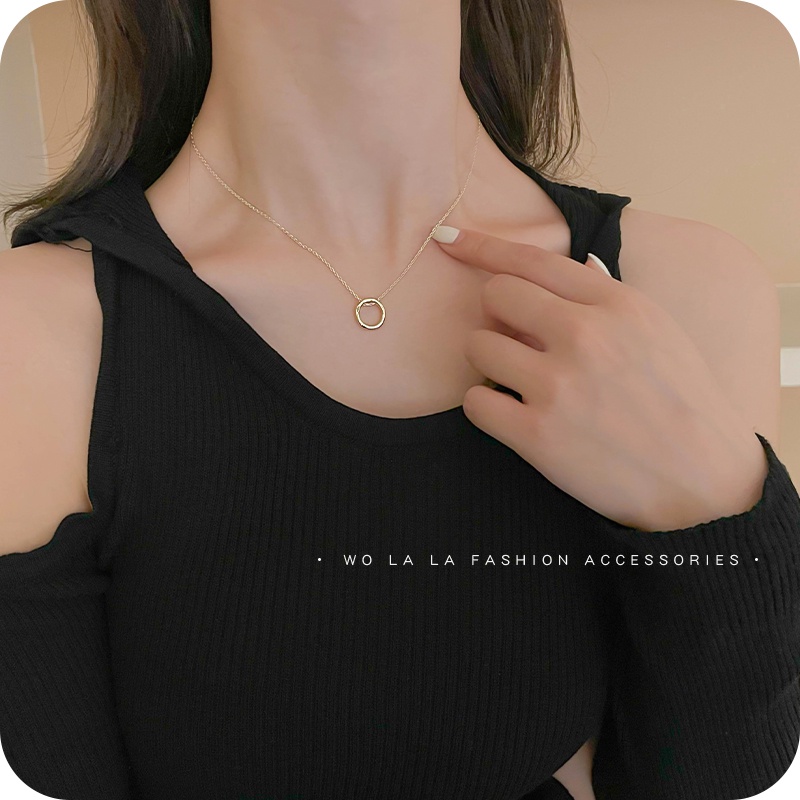 Vòng cổ Mặt Hình Trái Tim Đính Đá Zircon Phong Cách Thời Trang Hàn Quốc