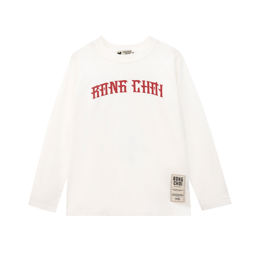 Áo Thun Tay Dài Bad Habits RONG CHƠI: CỐ ĐÔ LONG SLEEVE WHITE - LOCAL BRAND CHÍNH HÃNG