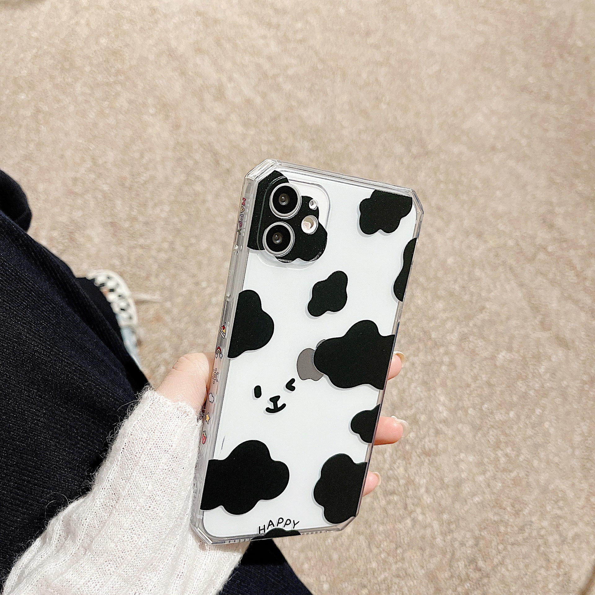 Simple black and white side phone case for Apple iphone 5/5s/6/6plus/6s/6splus/7/7plus/8/8plus/x/xr/xs/11/12/pro/max/plus/promax