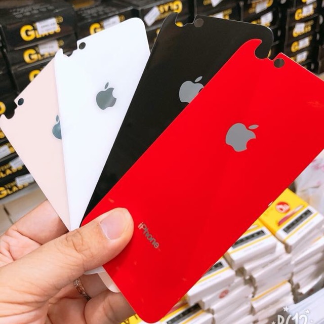 Kính cường lực giả iphone 8 5D mặt sau ip 6 6plus 7 7plus 8 8plus X