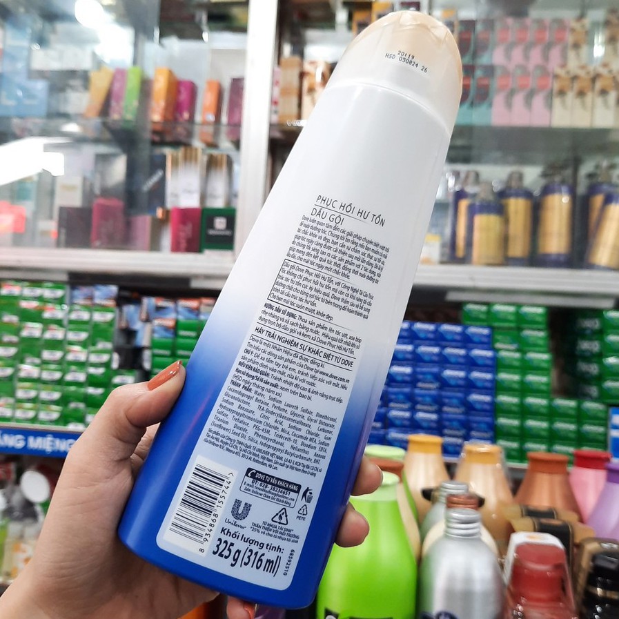 Dầu gội Dove Keratin phục hồi hư tổn 325g (316ml)