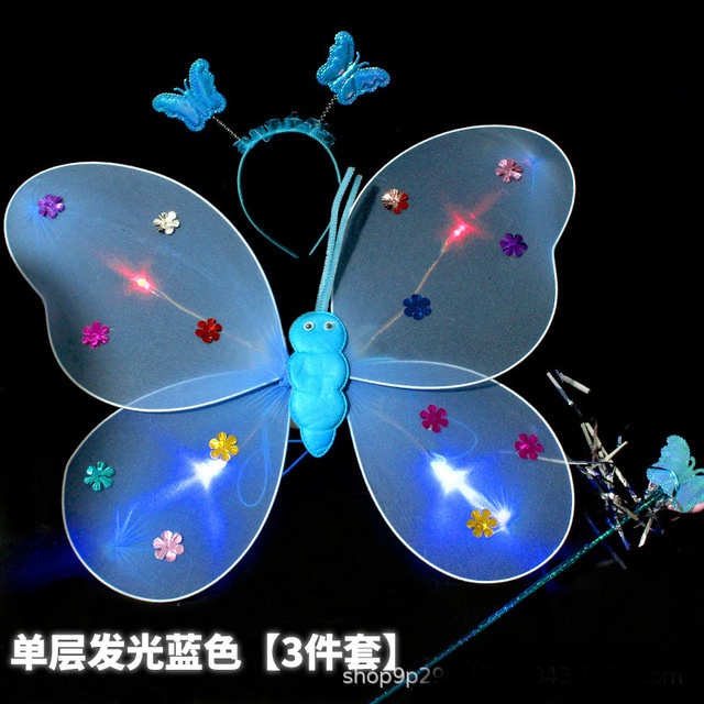 Bộ Cánh Bướm Có Đèn Có Bờm Và Gậy Cho Bé