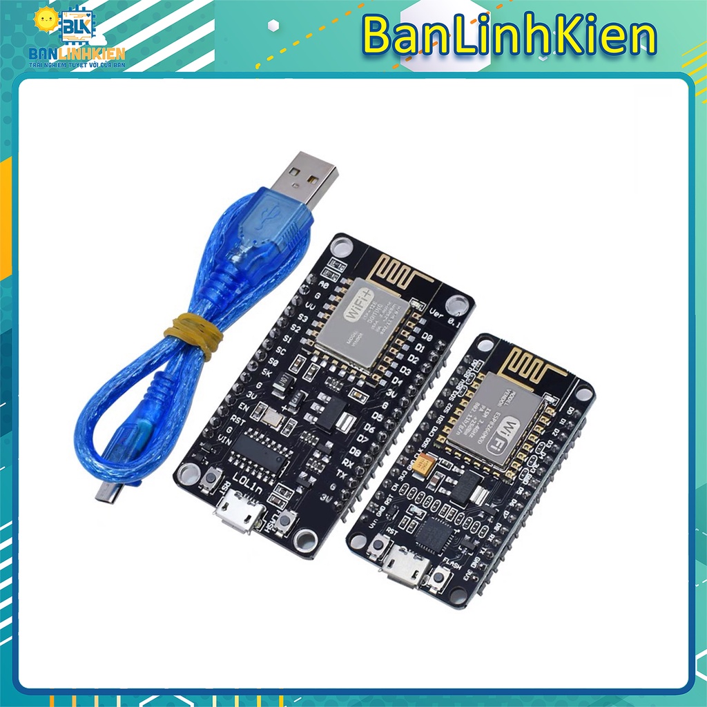 KIT WiFi NodeMcu ESP8266 CP2102/ CH340 bảo hành 6 tháng