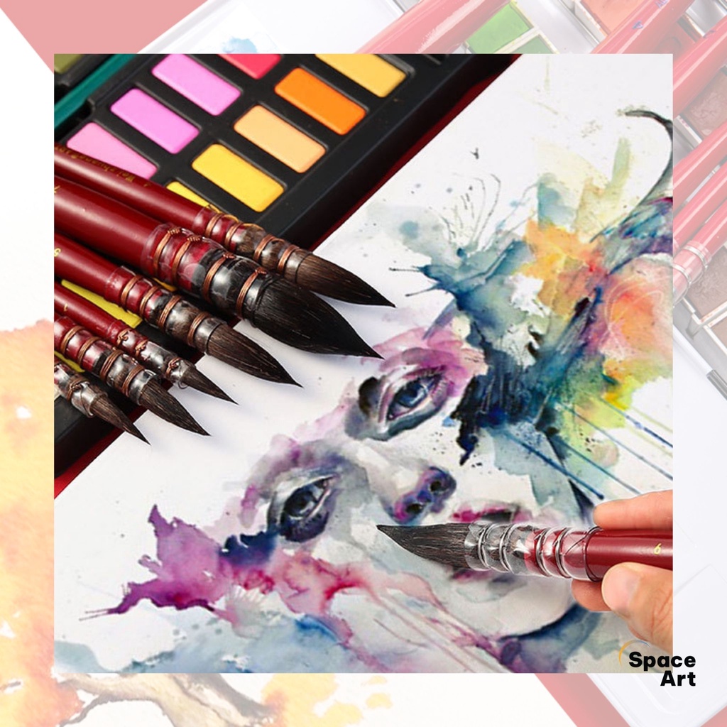 Cọ MOP Vẽ Màu Nước Lông Chồn Space Art SP300