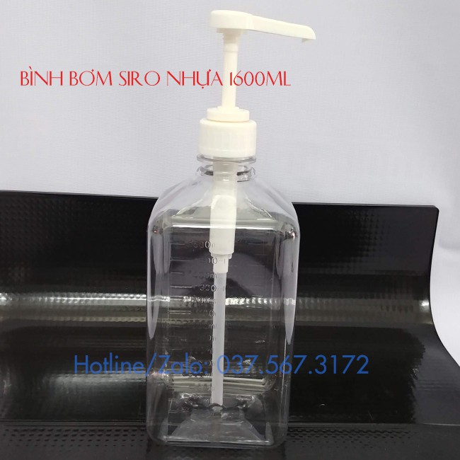 Bình bơm siro Thủy tinh, bình siro Nhựa có vòi định lượng 10ml - Có bán kèm thêm vòi Pb505