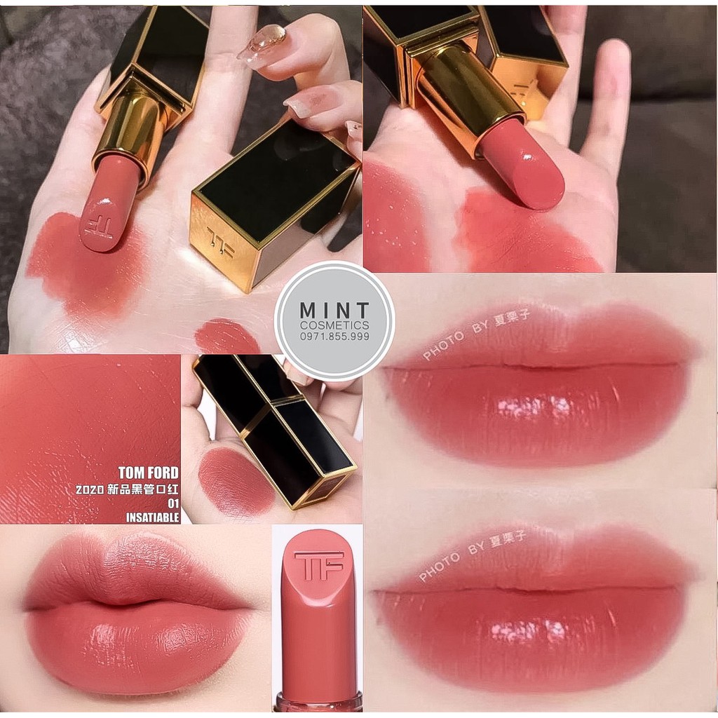 Son Tomford Lip Color Matte, Tomford Lipstick Ruby Rush 07 Vỏ Đen Hàng Chính Hãng Có Bill