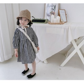 Váy kẻ caro cho bé gái