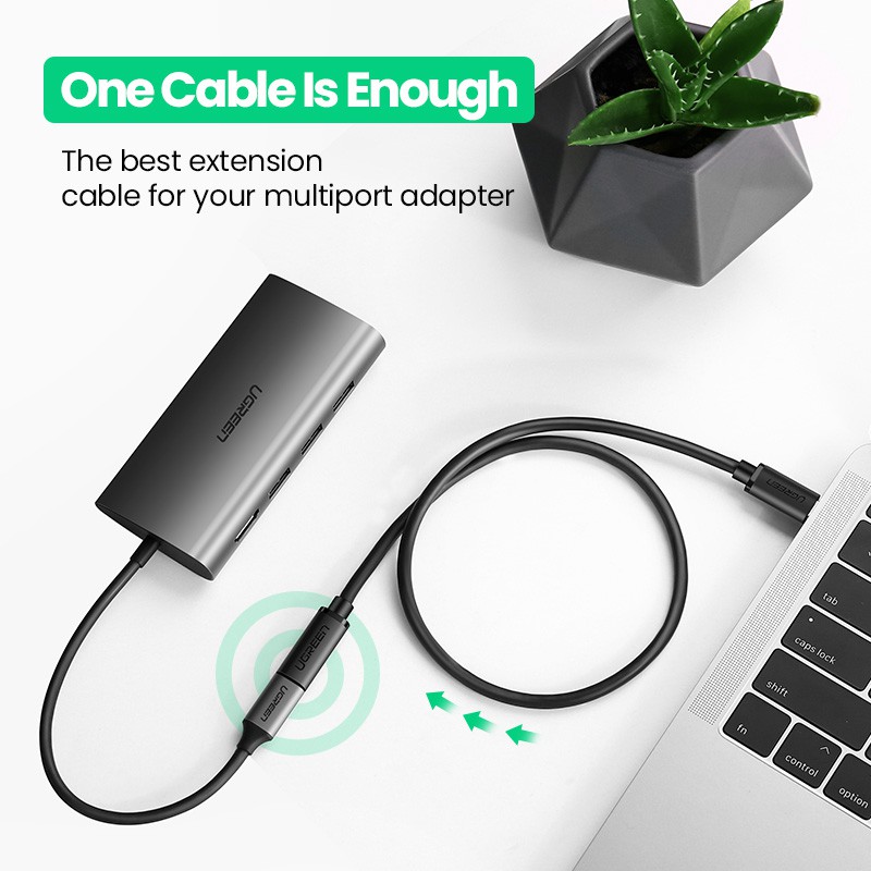 Dây cáp nối USB C Ugreen 0.5m cho Thunderbolt 3 laptop táo Pro