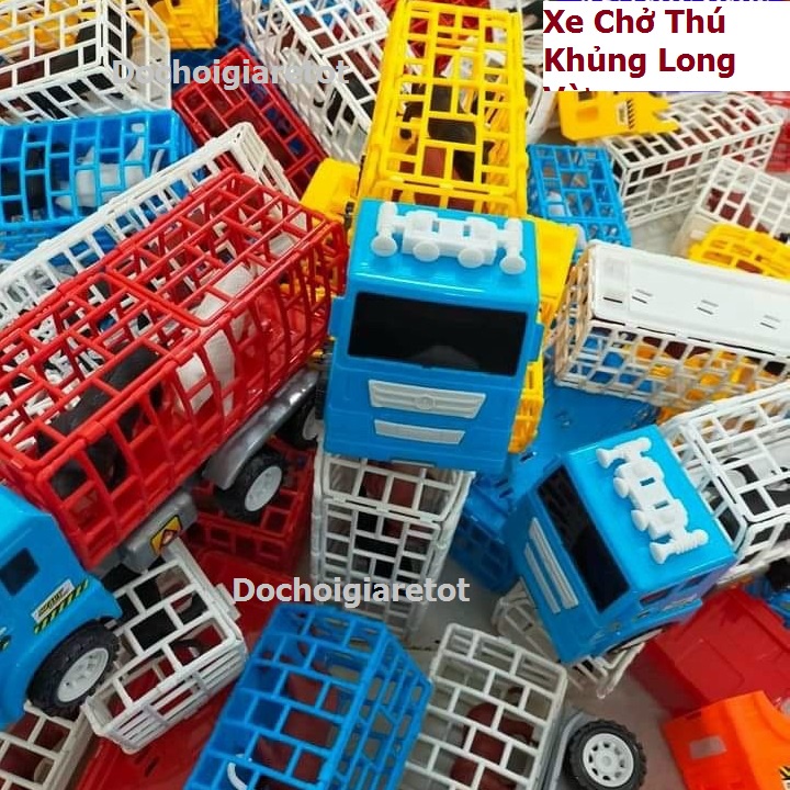 Đồ Chơi Xe Chở Thú Khủng Long Cỡ Lớn Vừa Nhỏ Cho Bé Tặng Kèm Khủng Long