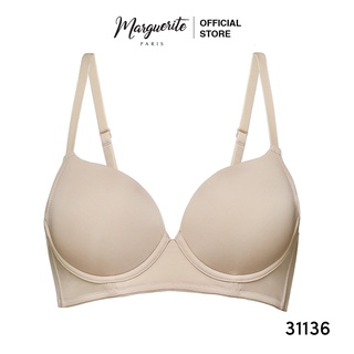 Áo Bra ngực lót mút mỏng có gọng không nâng mút trơn lưng bản to che mỡ lưng Marguerite by Corèle V Pháp - 31136