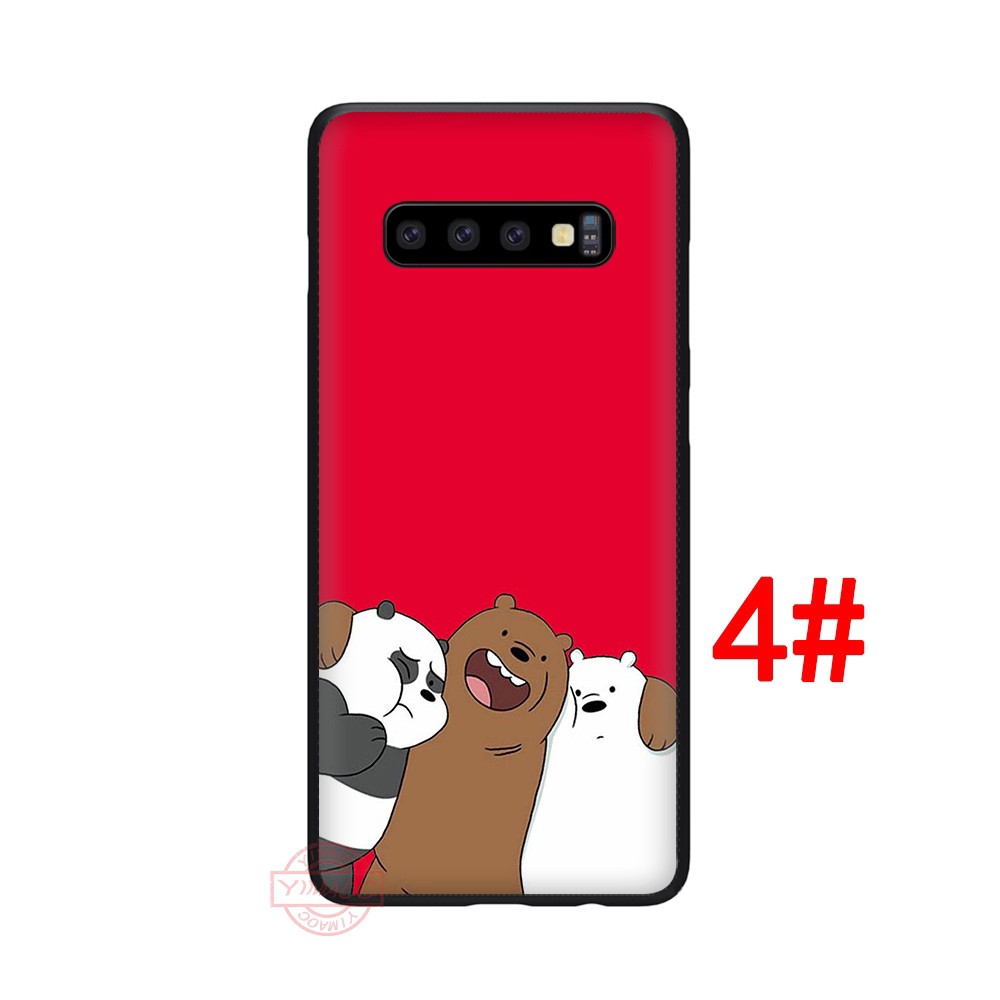 Ốp điện thoại in hình các gấu We Bare Bears cho Samsung Galaxy S7 S7 Edge S8 S8 Plus S9 S9 Plus S10 S10 Plus Note 8 9