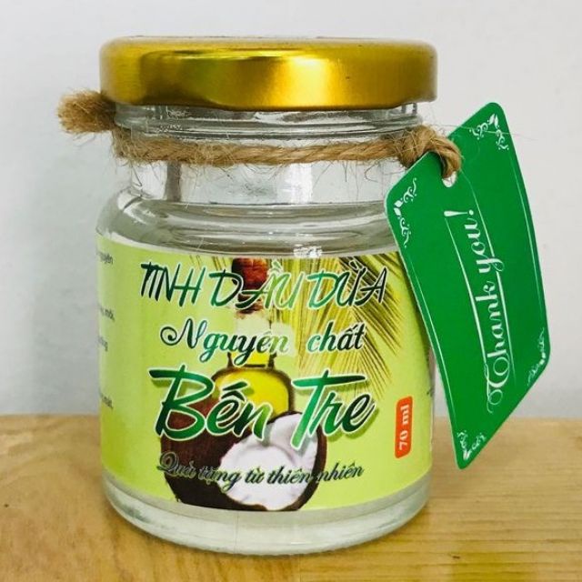 Tinh dầu dừa Bến Tre 70ml nguyên chất - làm đẹp da, tóc và nguyên liệu thực phẩm