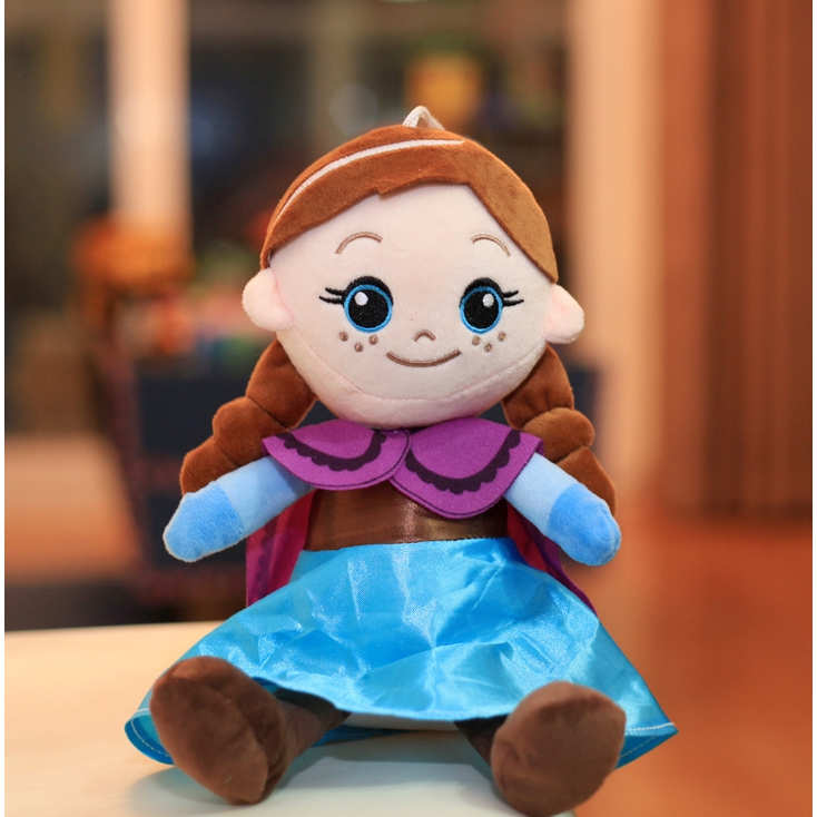 Búp bê nhồi bông hình công chúa anna elsa olaf trong phim frozen kích thước 25cm cao cấp