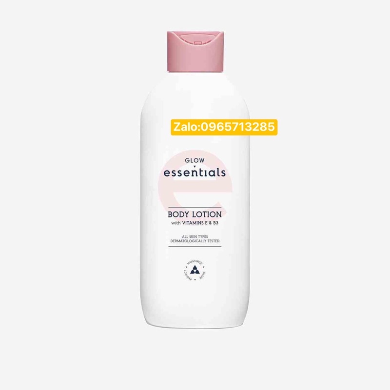 43907 Dưỡng thể Dưỡng Ẩm làm sáng Glow Essen.tials Body lotion với vitamin E và B3