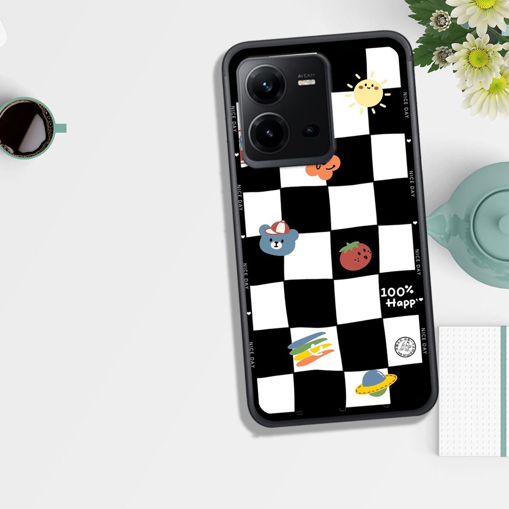 Ốp Lưng VIVO V25 - V25E, In Hình Heart - Black Siêu Đẹp.