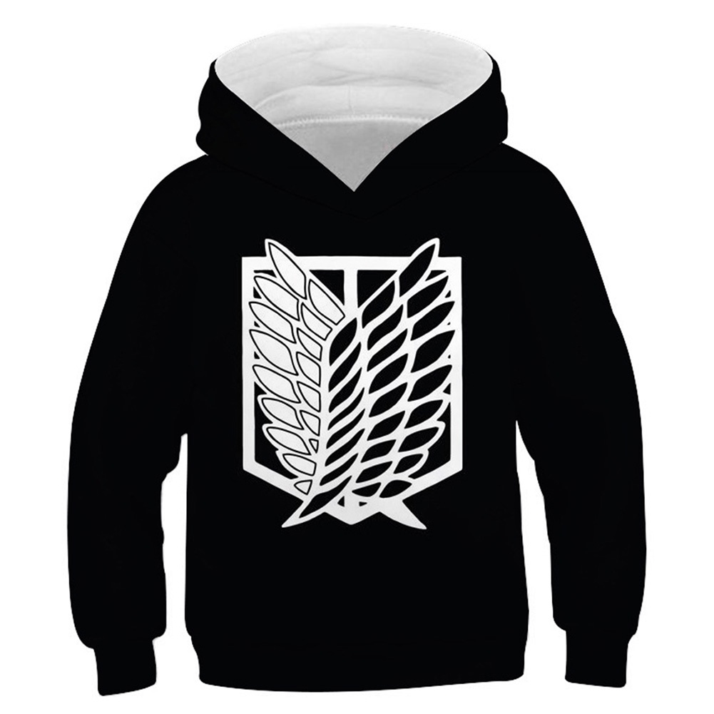 Áo Hoodie In Hình Anime Attack On Titan 3D Cho Bé