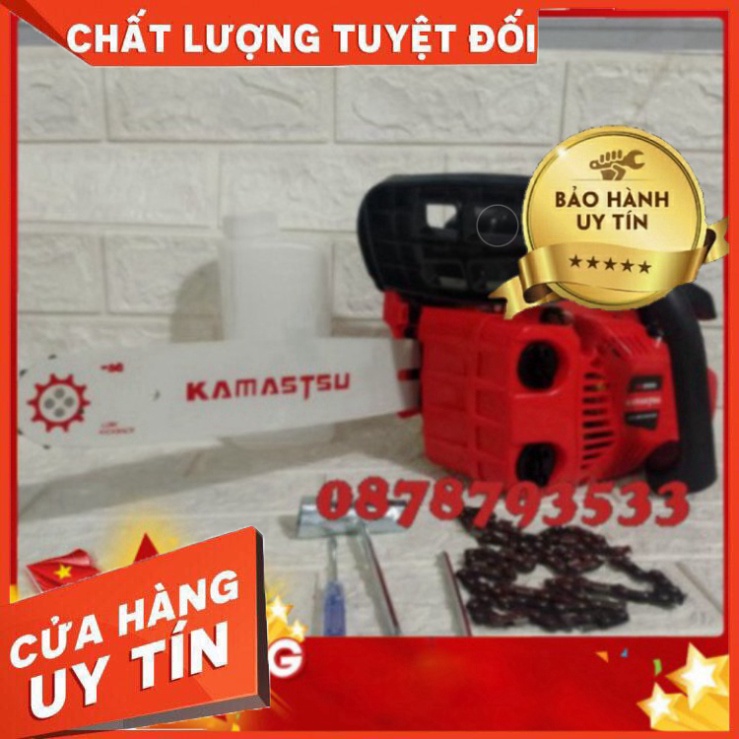 XẢ SỐC - Máy cưa xích chạy xăng kamastsu km2500 nhật bản- máy cưa xăng mini