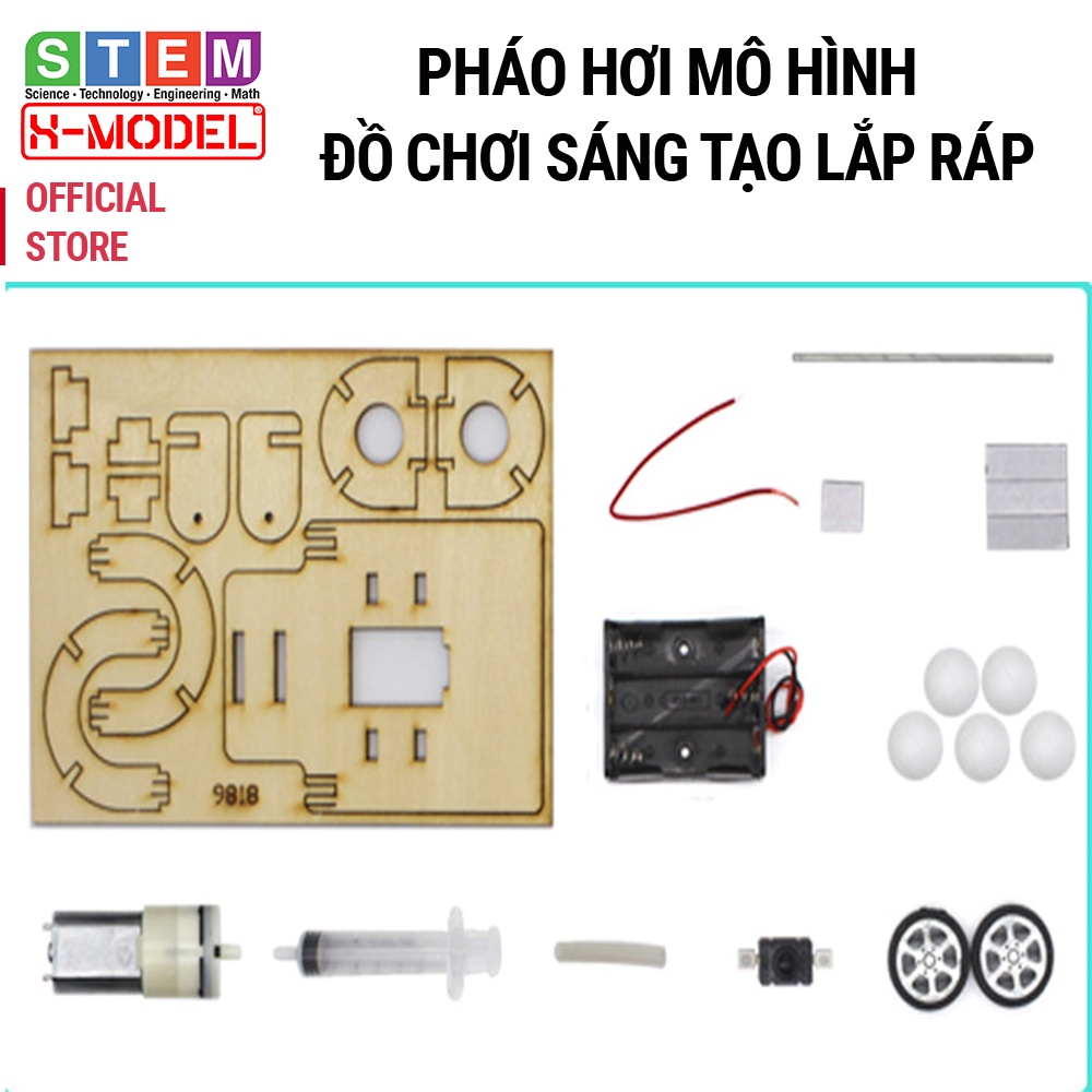 Đồ chơi sáng tạo cho bé, mô hình xe bắn hơi ST115 sáng tạo X- MODEL cho bé Giáo dục STEM