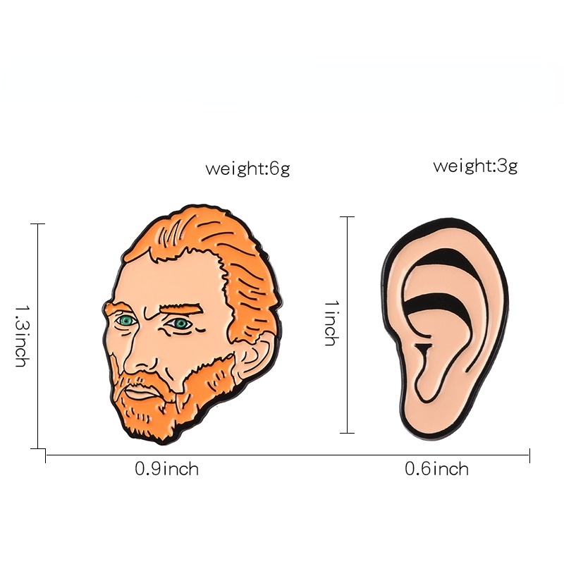 Huy Hiệu Cài Áo Hình Tranh Vẽ Van Gogh Sáng Tạo