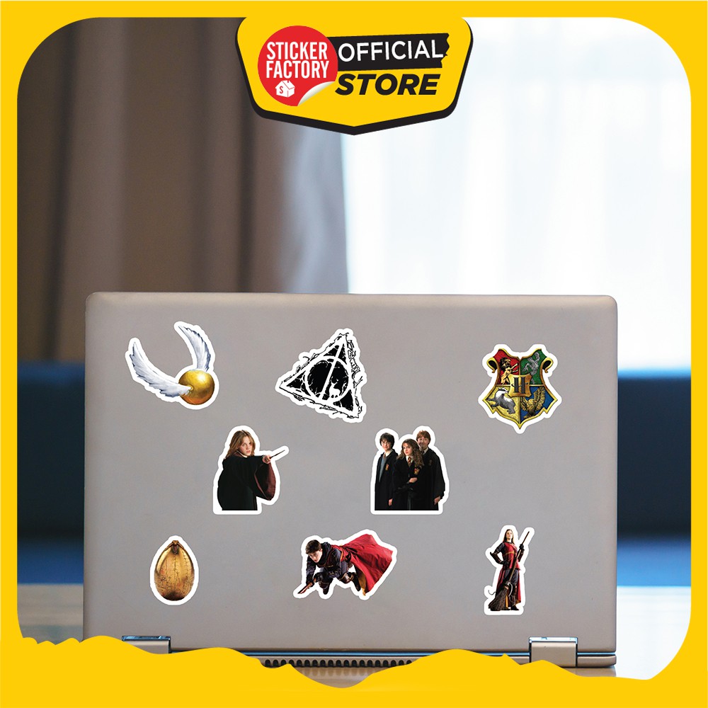 Hộp set 30 sticker decal hình dán nón bảo hiểm , laptop, xe máy, ô tô STICKER FACTORY - Harry Potter