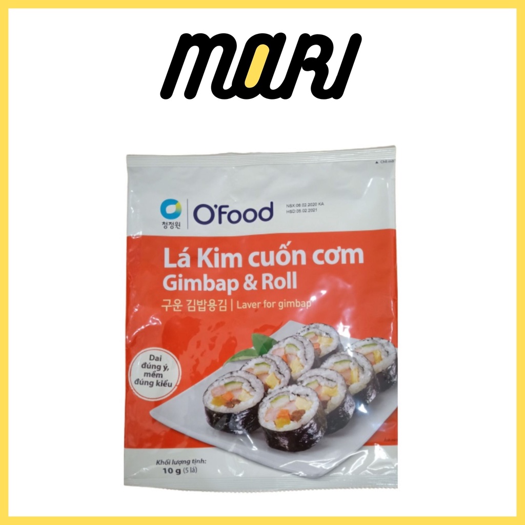 Rong biển cuộn kimbap 5 lá Ofood 10g