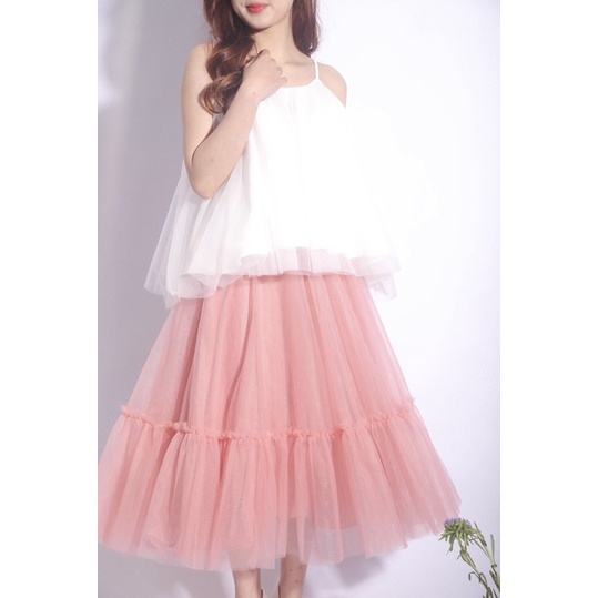 Chân Váy Eda Skirt Có Bigsize Thiết Kế Tulle Nhún Bèo 2 Tầng Có Khóa Caocaobycaochen - CV0024