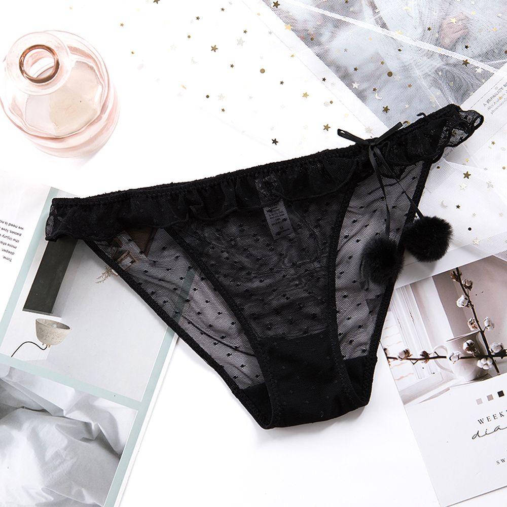 Quần Lót Lọt Khe Phối Ren Nhún Bèo Thời Trang Quyến Rũ Cho Nữ