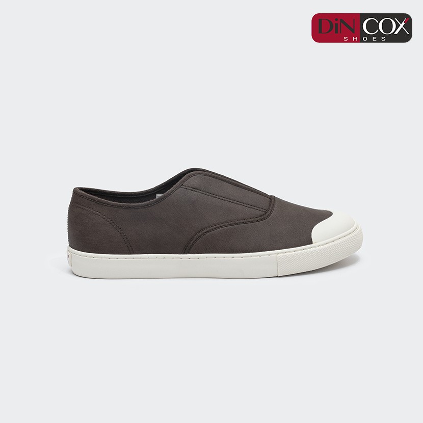 Giày Sneaker Slip On Lười Da Nam Chính Hãng Dincox C12 Darkbrown