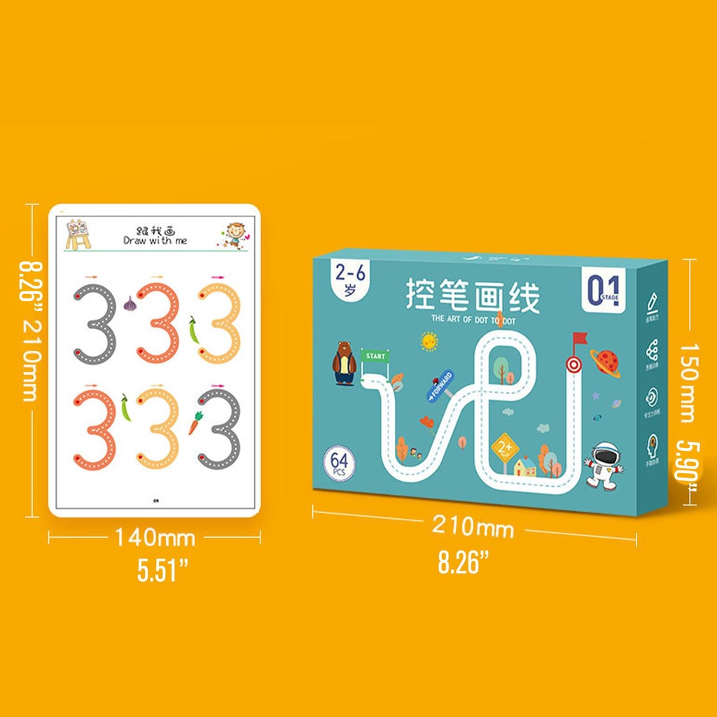 WIPE CLEAN TRACING WORKSHEETS BOOK 32-136 PAGES FOR KIDS PEN CONTROL STROKE WRITING ALPHABET NUMBER DOT TO DOT HOMESCHOOLING