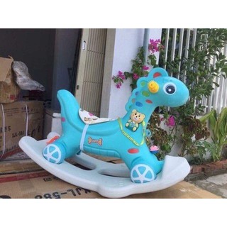 Ngựa Bập Bênh Cho Bé Có Đèn Có Nhạc Có Bánh XE
