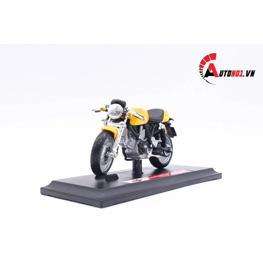 MÔ HÌNH XE MÔ TÔ DUCATI SPORT 1000 YELLOW 1:18 MAISTO 1812